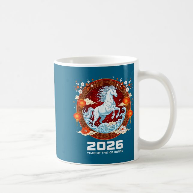 Chinese New Year 2026 Year Of The Ice Horse  Kaffeetasse (Rechts)