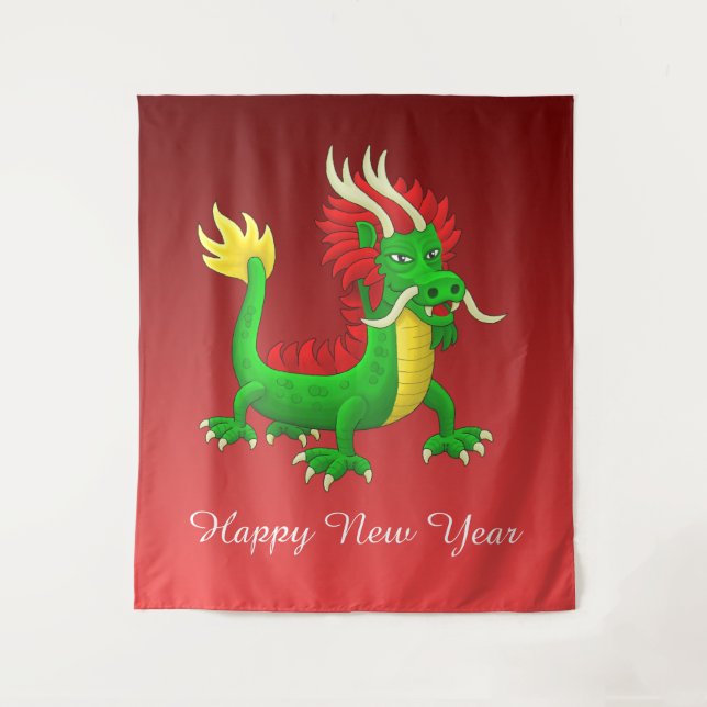 Chinese New Year Dragon Wandteppich (Vorderseite)