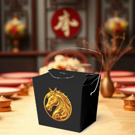 Chinese New Year Gold Horse- Geschenkschachtel