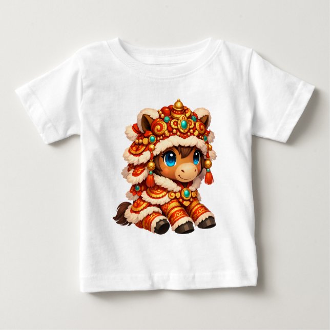 Chinese New Year Horse 2026 Zodiac Baby T-shirt (Vorderseite)