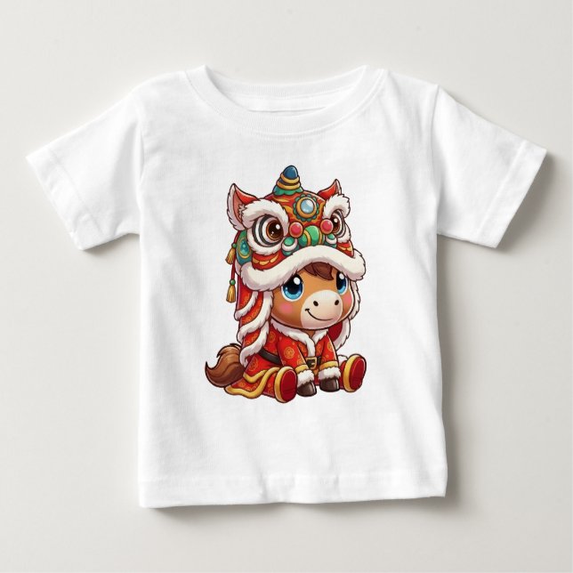 Chinese New Year Horse 2026 Zodiac Baby T-shirt (Vorderseite)