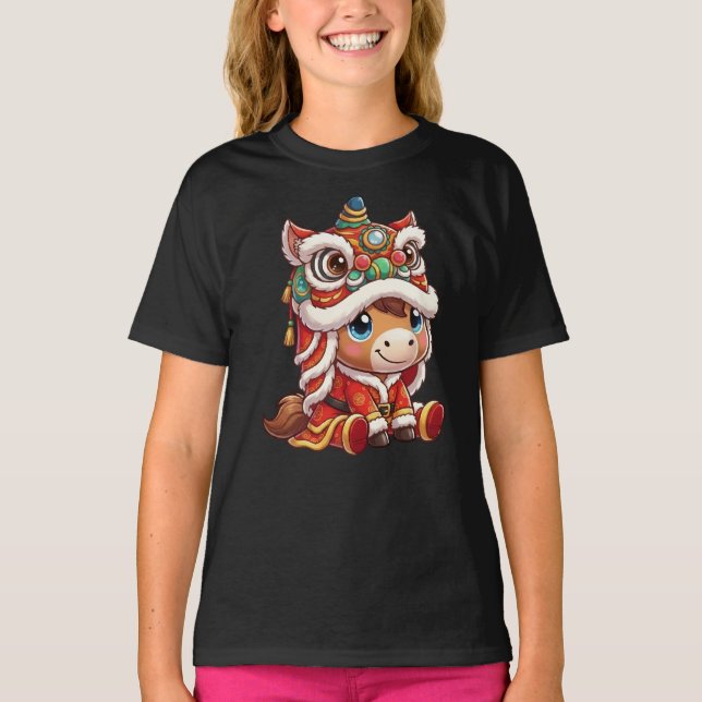 Chinese New Year Horse 2026 Zodiac T-Shirt (Vorderseite)