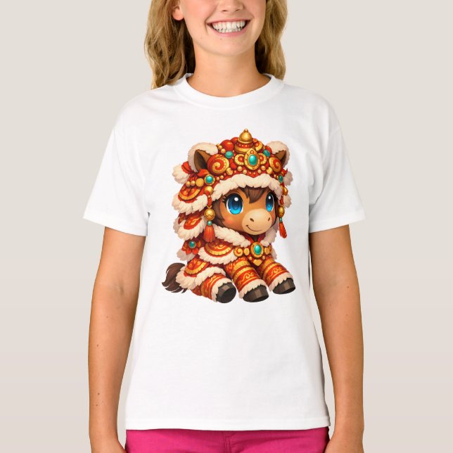 Chinese New Year Horse 2026 Zodiac T-Shirt (Vorderseite)