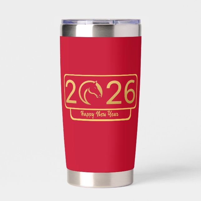 Chinese New Year Horse Perfect Gift Thermobecher (Vorderseite)