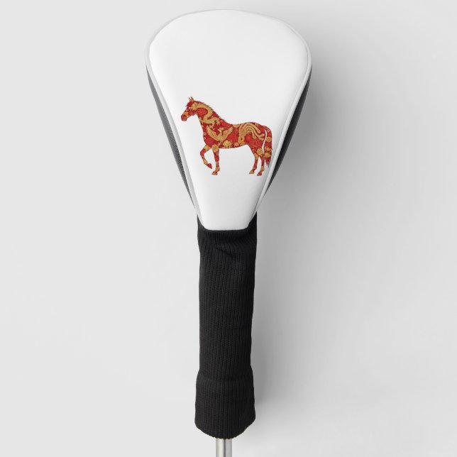 Chinese New Year Horse with Dragon Phoenix  Golf Headcover (Vorderseite)