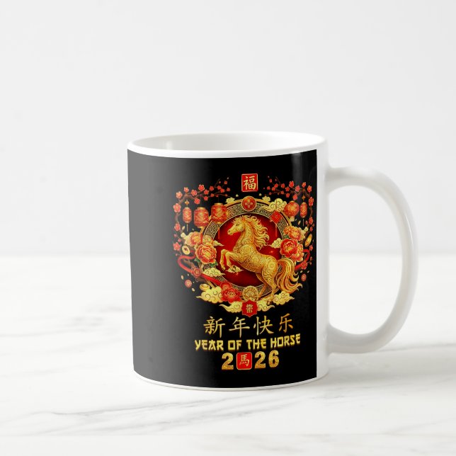 Chinese New Year Of The Horse 2026 Lunar New Year  Kaffeetasse (Rechts)