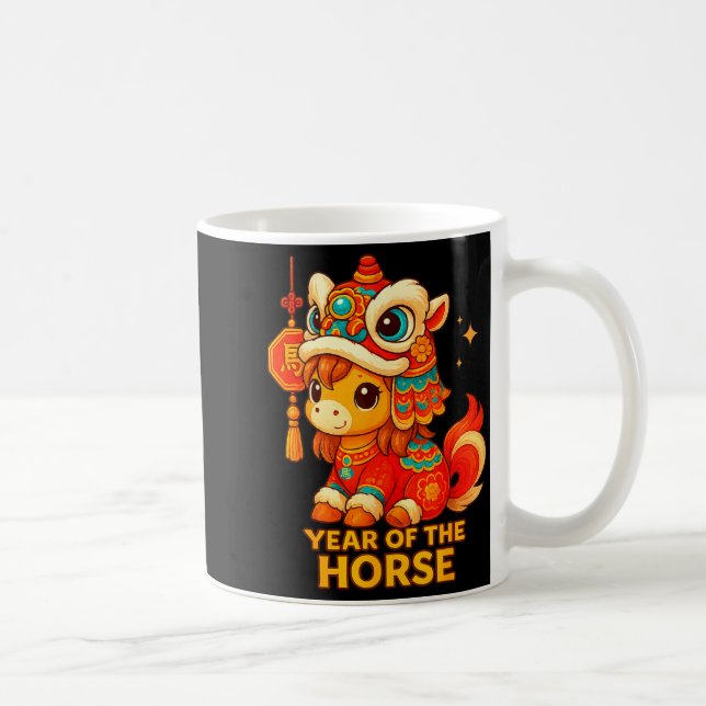 Chinese New Year Of The Horse 2026 Lunar New Year  Kaffeetasse (Rechts)