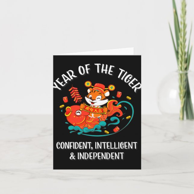 Chinese New Year Of The Tiger 2022  Karte (Vorderseite)