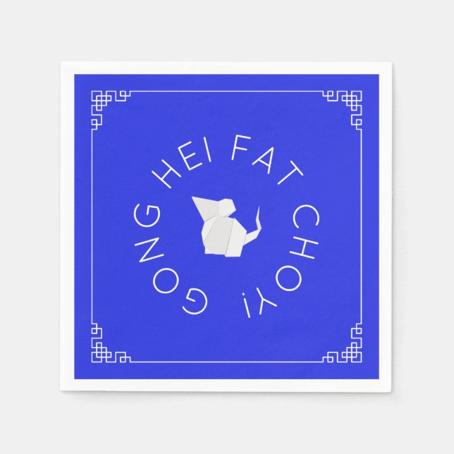 Chinese New Year Origami Rat Serviette (Vorderseite)