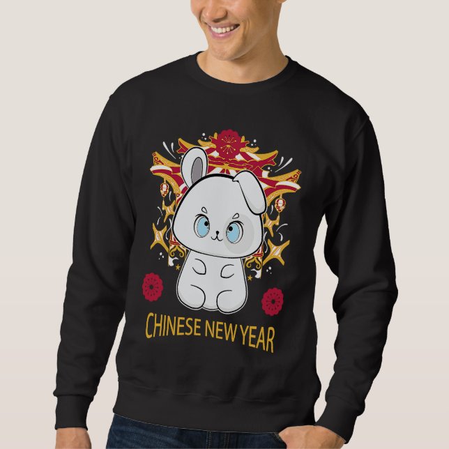 Chinese New Year Rabbit Sweatshirt (Vorderseite)