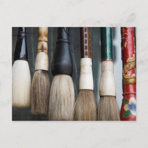 Chinese paint brushes postkarte