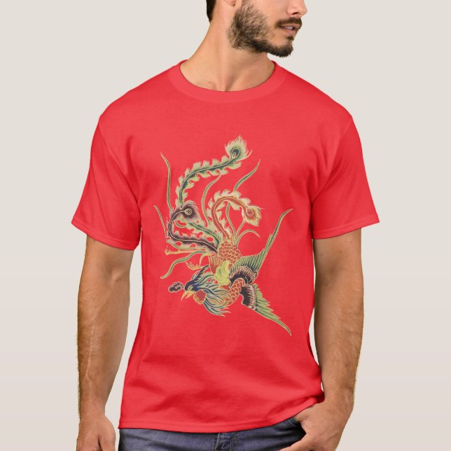 Chinese Phoenix - Fenghuang mythologische Vögel AR T-Shirt (Vorderseite)