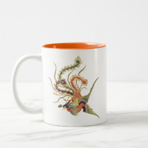 Chinese Phoenix - Fenghuang mythologische Vögel AR Zweifarbige Tasse