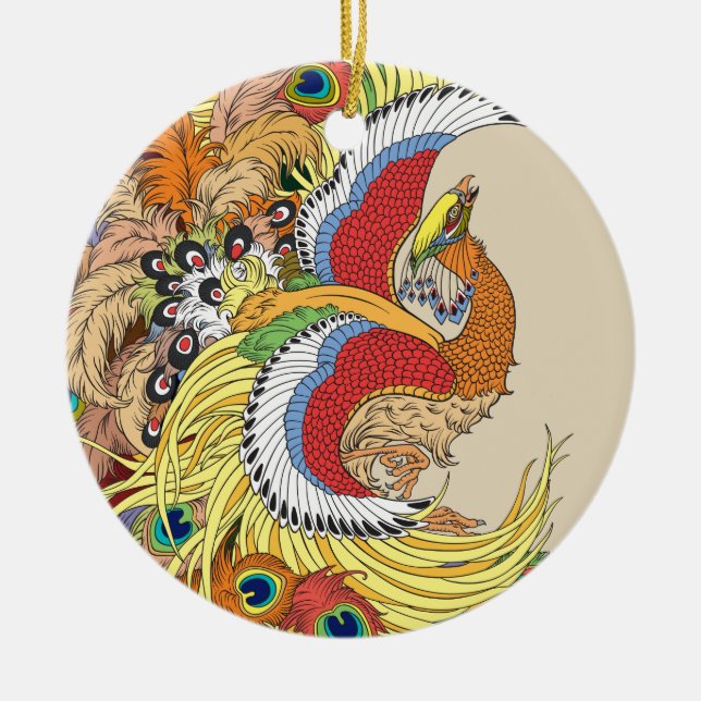 Chinese Phoenix Keramik Ornament (Vorne)
