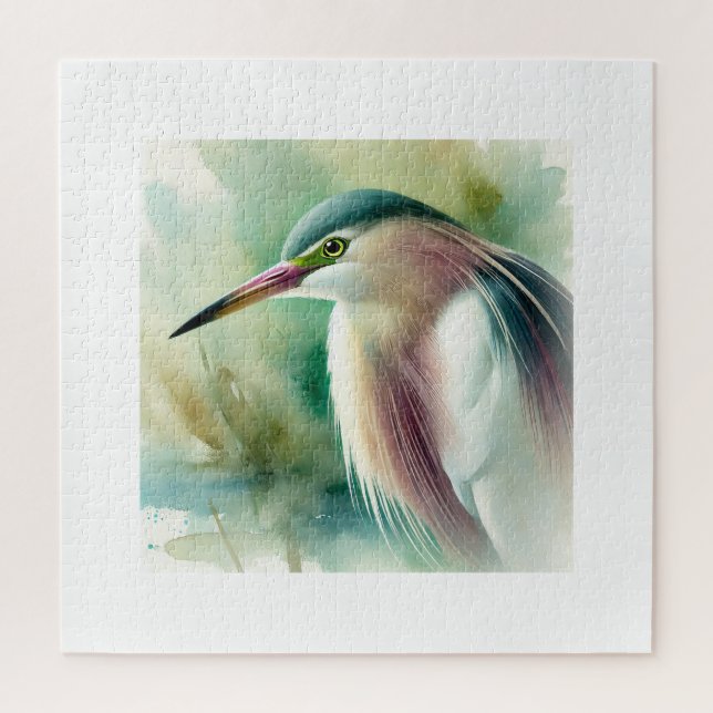 Chinese Pond Heron 060924AREF122 - Watercolor Puzzle (Vertikal)