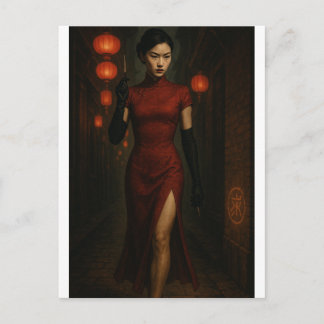 Chinese Qipao Assassin – Code in Crimson Postkarte