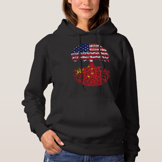 Chinese Roots American China Flag Immigrant Citize Hoodie (Vorderseite)