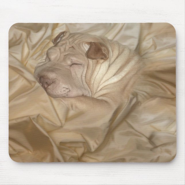 Chinese Shar Pei getarnt in den Falten Mousepad (Vorne)