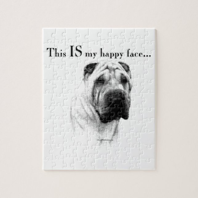 Chinese Shar Pei Happy Face Puzzle (Vertikal)