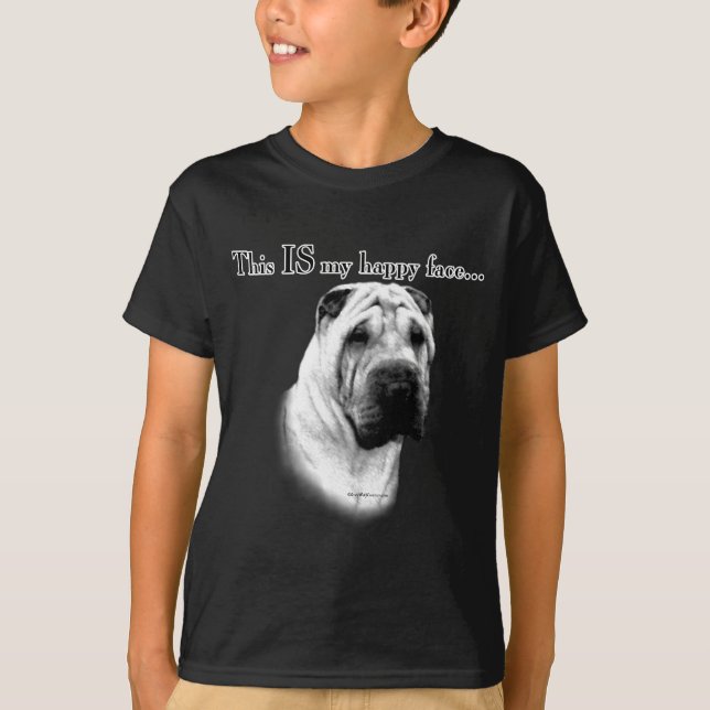 Chinese Shar Pei Happy Face T-Shirt (Vorderseite)