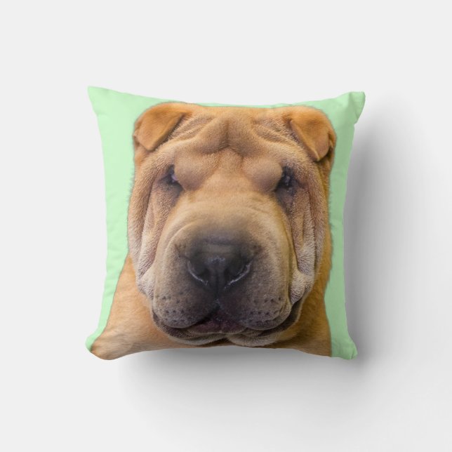 Chinese Shar Pei Porträt Kissen (Vorderseite)