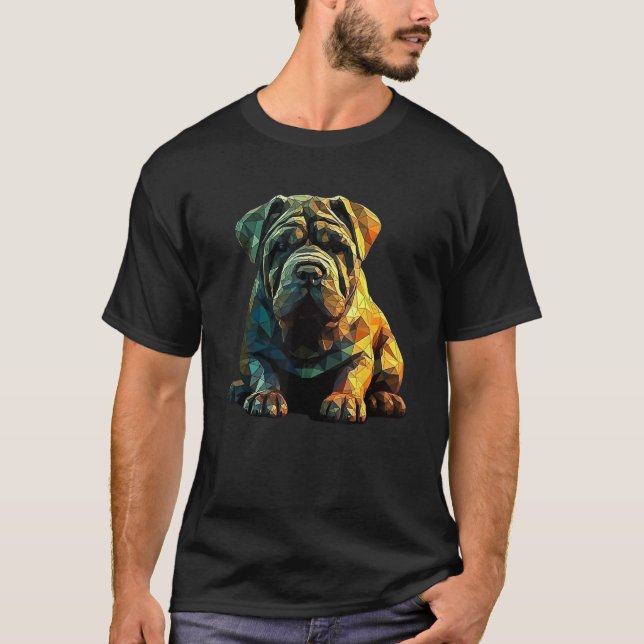Chinese Shar Pei Puppy Dog Pop Art T-Shirt (Vorderseite)