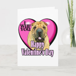 Chinese Shar-pei Valentinstag Feiertagskarte