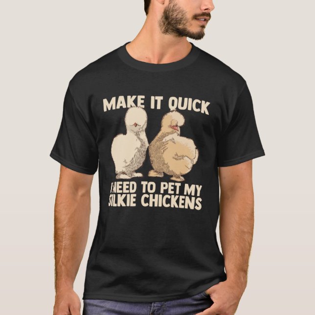 Chinese Silk Silkie Chicken Farmer Animal T-Shirt (Vorderseite)