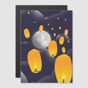 Chinese Sky Lanterns Magnetkarte