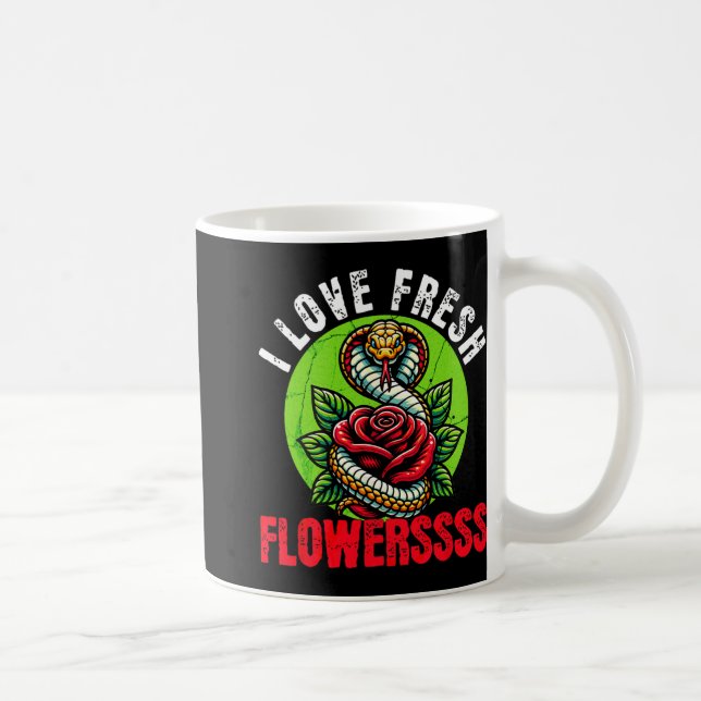 Chinese Snake Lunar New Year 2025 I Love Fresh Flo Kaffeetasse (Rechts)