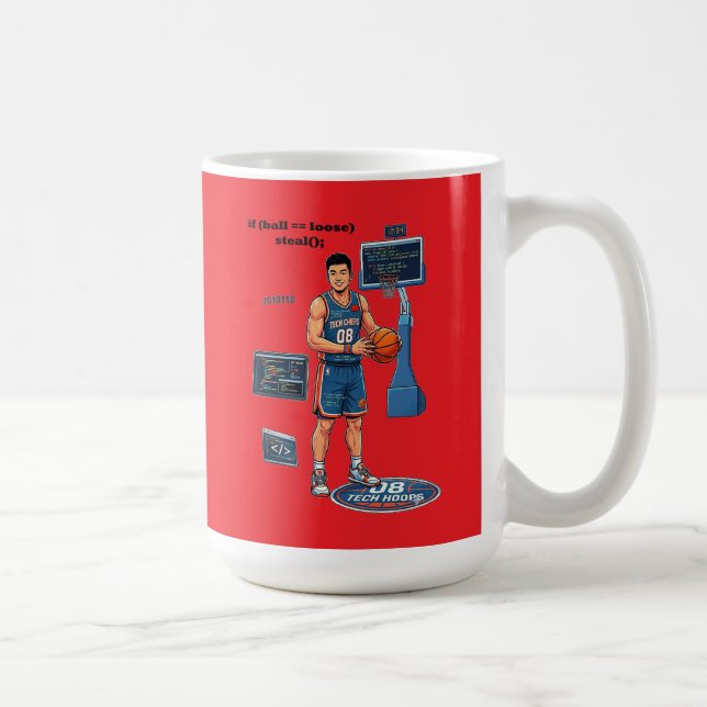 Chinese Software Engineer Playing Basketball URM Kaffeetasse (Rechts)