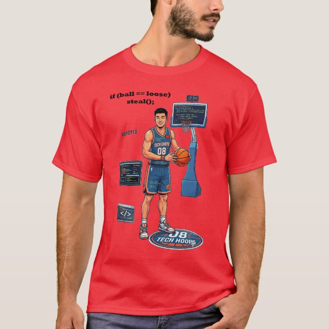 Chinese Software Engineer Playing Basketball URM T-Shirt (Vorderseite)