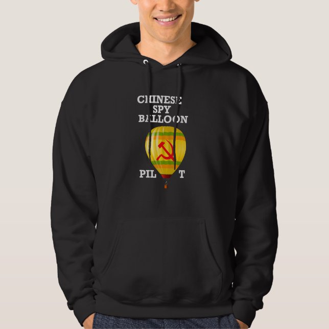 Chinese Spy Balloon Pilot Aviator China USA Survei Hoodie (Vorderseite)