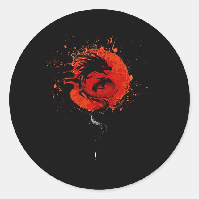 Chinese Traditional New Year - Year Of The Dragon  Runder Aufkleber (Vorderseite)