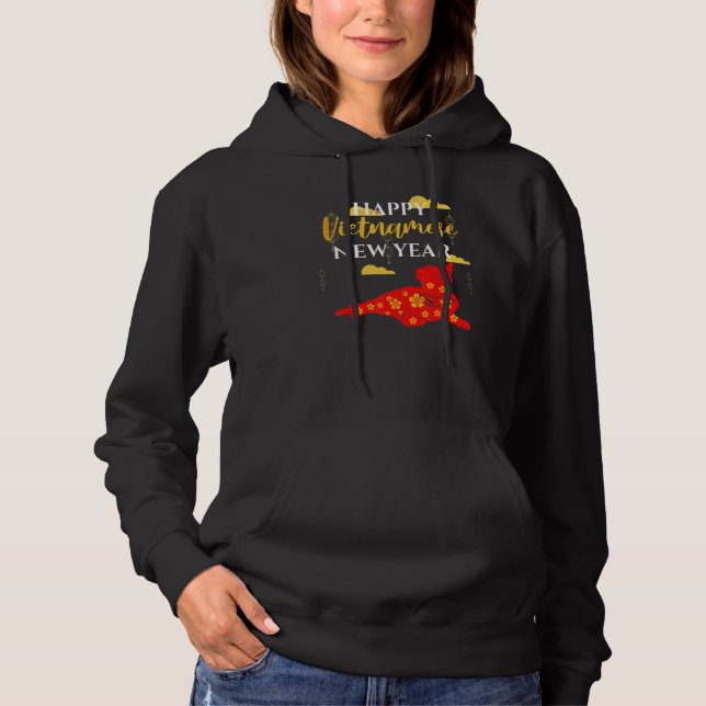 Chinese Vietnamese New Year 12 Zodiacs Calligraphy Hoodie (Vorderseite)