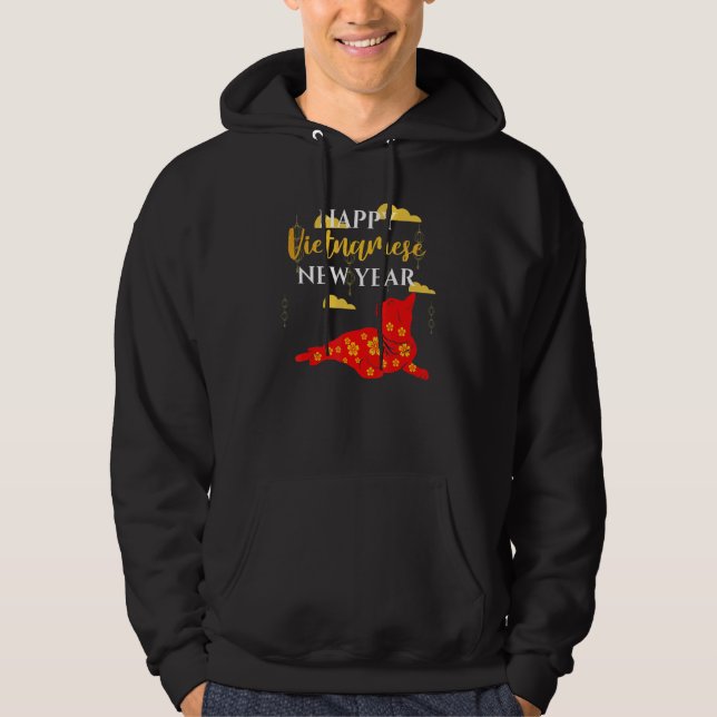 Chinese Vietnamese New Year 12 Zodiacs Calligraphy Hoodie (Vorderseite)
