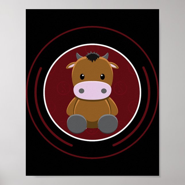 Chinese Zodiac Horoscope Animals Symbol New Year O Poster (Vorne)