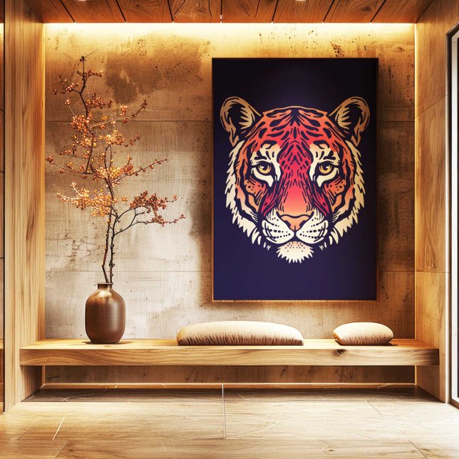 Chinese Zodiac Tiger Wall Art Print Japandi Decor Leinwanddruck (Chinese Zodiac Tiger Wall Art Print Japandi Decor by TinkPrints.
)