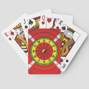 Chinese zodiac wheel playing cards spielkarten