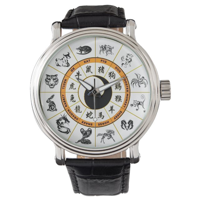 CHINESE ZODIAC WRIST WATCH ARMBANDUHR (Vorderseite)