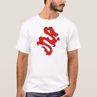Chinesen tragen das Drache Kung Fu Symbol ein T-Shirt