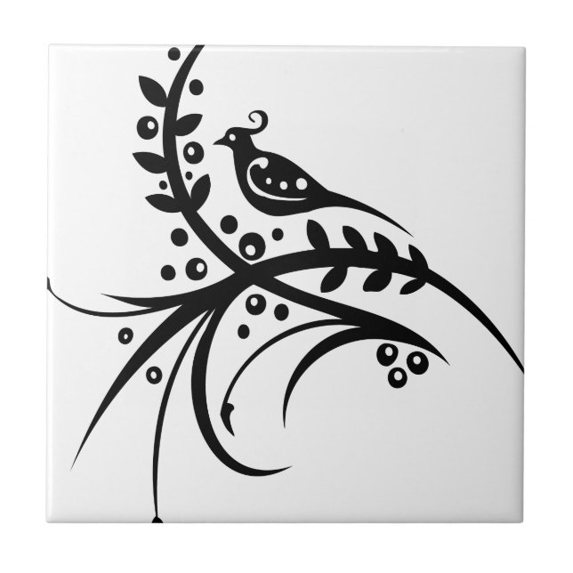 Chinesestrudel-Blumenmuster Fliese (Vorderseite)