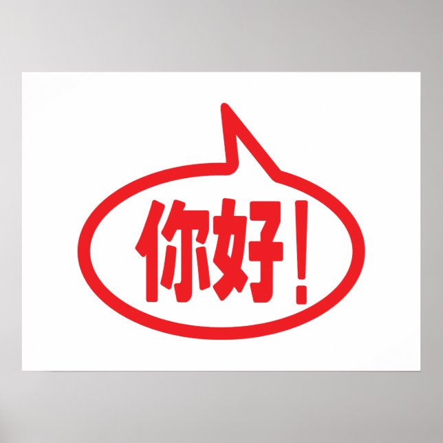 Chinesisch! 你 好! Ni Hao! Poster (Vorne)