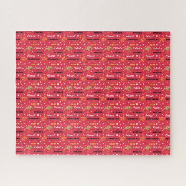 Chinesisch 2021 Jahr der OX-Merkmale Puzzle (Horizontal)