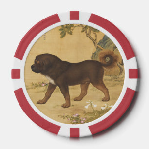 Chinesisch Art 1747 Das Hund- und Blume- und Baumm Pokerchips