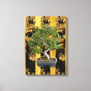 Chinesisch-Asiatische Bonsai Tree Stretched Canvas Leinwanddruck