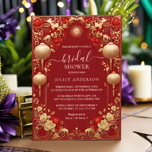 Chinesisch-Chinesisch-zweisprachiges Hei Bold-Brau Einladung