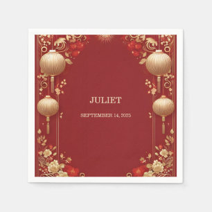 Chinesisch-Chinesisch-zweisprachiges Hei Bold-Brau Serviette