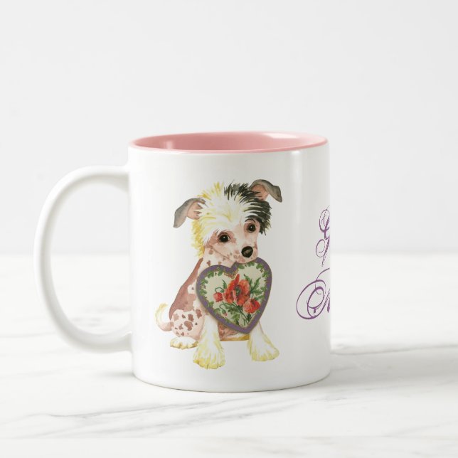 Chinesisch-Created-Heart-Mama Zweifarbige Tasse (Links)