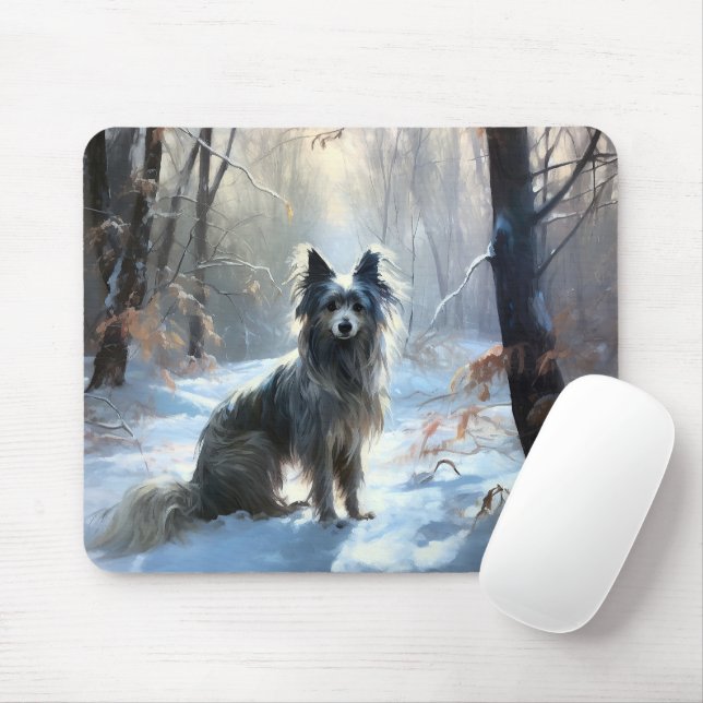 Chinesisch Created Let It Snow Weihnachten Mousepad (Mit Mouse)